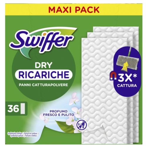 Сменные Сухие Салфетки для швабры Swiffer Dry, 36 шт